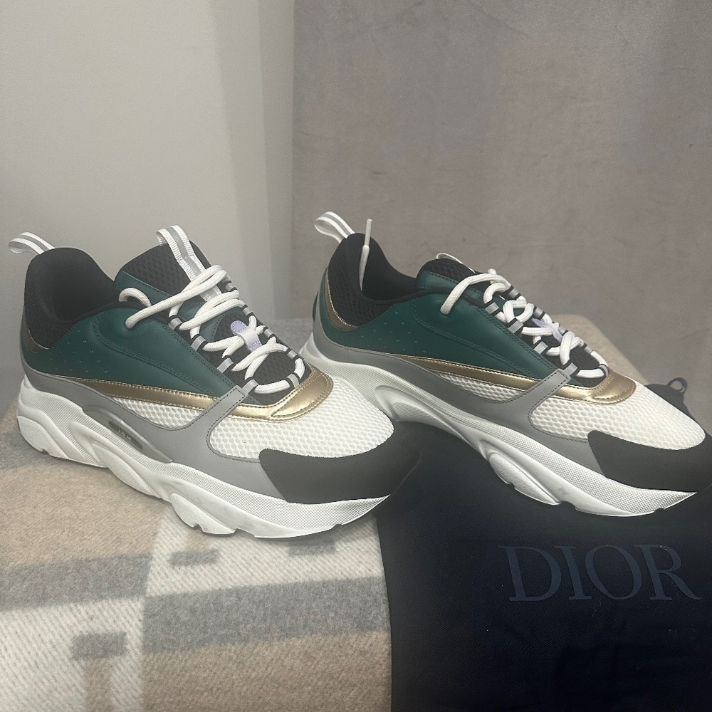 Dior B22 sneakers white & green